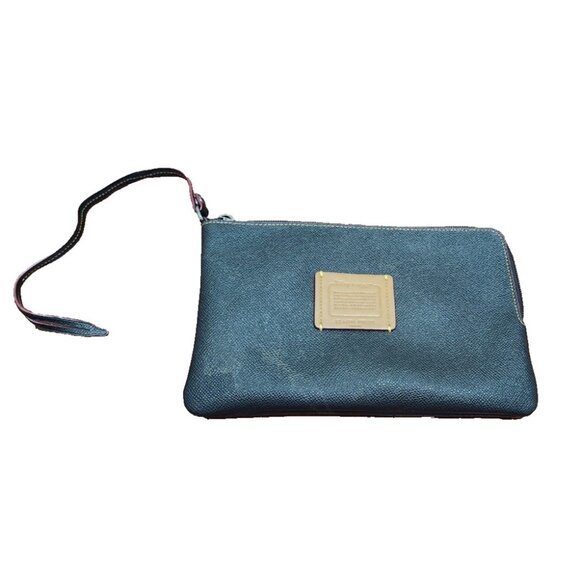 Coach x Disney Mickey Mouse Limited Edition Black Leather Zip Wristlet Clutch - Picture 1 of 4